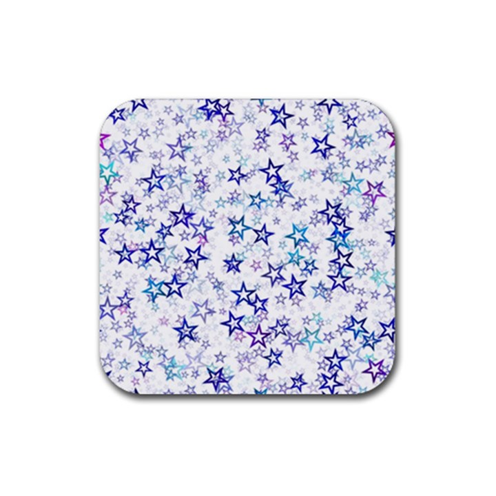 Christmasstars-005 Rubber Coaster (Square)