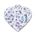 Christmasstars-005 Dog Tag Heart (Two Sides) Front