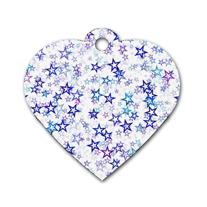 Christmasstars-005 Dog Tag Heart (Two Sides)