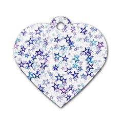 Christmasstars-005 Dog Tag Heart (two Sides) by nateshop