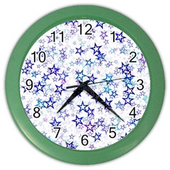 Christmasstars-005 Color Wall Clock by nateshop