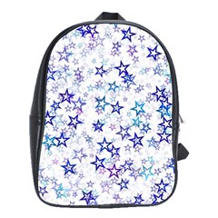 Christmasstars-005 School Bag (large) by nateshop