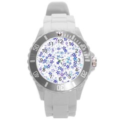 Christmasstars-005 Round Plastic Sport Watch (l) by nateshop