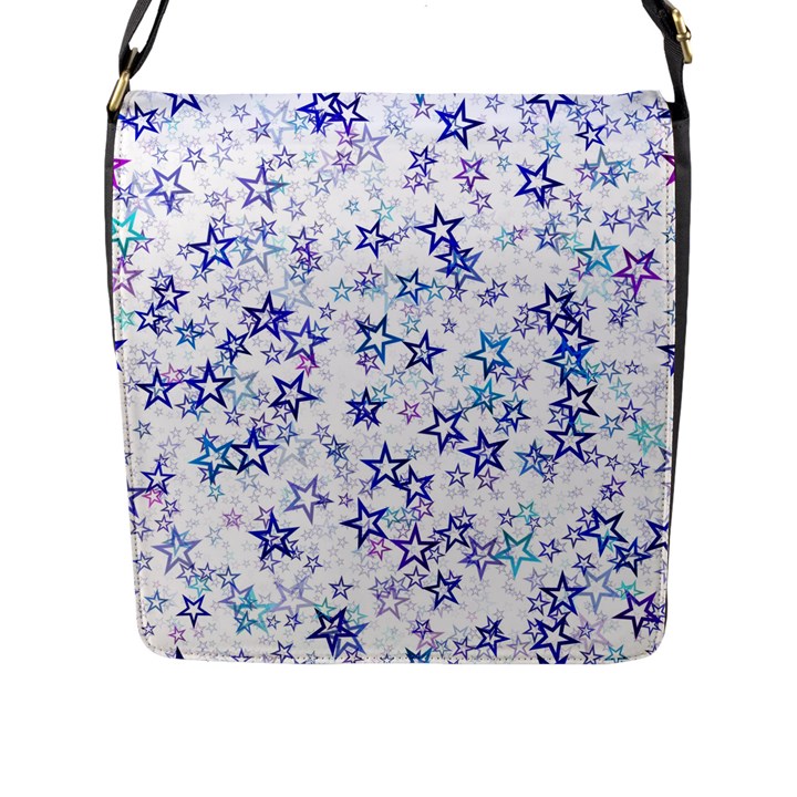 Christmasstars-005 Flap Closure Messenger Bag (L)