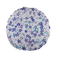 Christmasstars-005 Standard 15  Premium Flano Round Cushions by nateshop