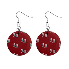 Christmas-stockings Mini Button Earrings by nateshop