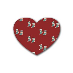 Christmas-stockings Rubber Heart Coaster (4 Pack) by nateshop