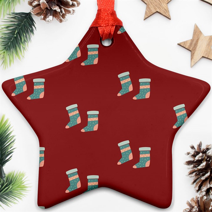 Christmas-stockings Star Ornament (Two Sides)