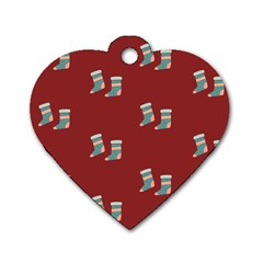 Christmas-stockings Dog Tag Heart (two Sides) by nateshop