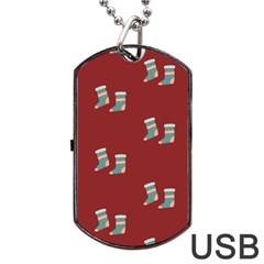 Christmas-stockings Dog Tag Usb Flash (two Sides) by nateshop