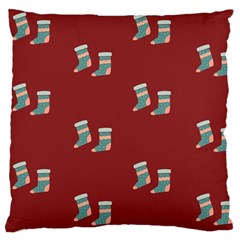 Christmas-stockings Large Cushion Case (one Side) by nateshop