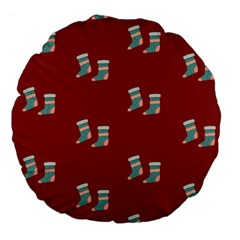 Christmas-stockings Large 18  Premium Flano Round Cushions by nateshop