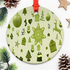 Christmas-stocking-star-bel Ornament (round) by nateshop