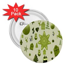 Christmas-stocking-star-bel 2 25  Buttons (10 Pack)  by nateshop