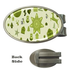 Christmas-stocking-star-bel Money Clips (oval)  by nateshop