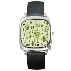 Christmas-stocking-star-bel Square Metal Watch by nateshop