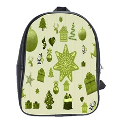 Christmas-stocking-star-bel School Bag (large) by nateshop