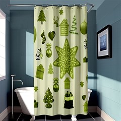 Christmas-stocking-star-bel Shower Curtain 36  X 72  (stall)  by nateshop