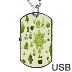 Christmas-stocking-star-bel Dog Tag Usb Flash (two Sides) by nateshop