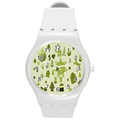 Christmas-stocking-star-bel Round Plastic Sport Watch (m) by nateshop