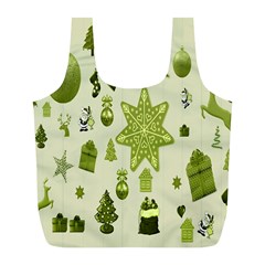 Christmas-stocking-star-bel Full Print Recycle Bag (l) by nateshop