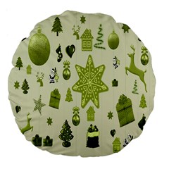 Christmas-stocking-star-bel Large 18  Premium Flano Round Cushions by nateshop