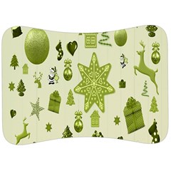 Christmas-stocking-star-bel Velour Seat Head Rest Cushion by nateshop