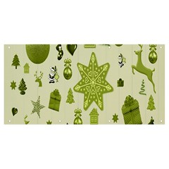 Christmas-stocking-star-bel Banner And Sign 8  X 4  by nateshop