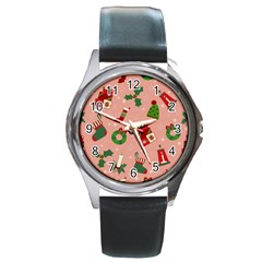 Gifts-christmas-stockings Round Metal Watch by nateshop