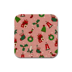 Gifts-christmas-stockings Rubber Square Coaster (4 Pack) by nateshop