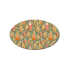 Pattern-santa Sticker Oval (10 Pack) by nateshop