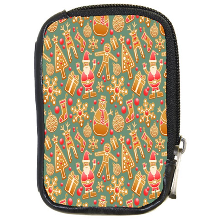 Pattern-santa Compact Camera Leather Case