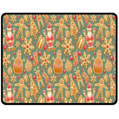 Pattern-santa Fleece Blanket (medium)  by nateshop