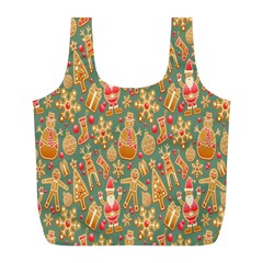 Pattern-santa Full Print Recycle Bag (l) by nateshop