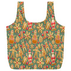 Pattern-santa Full Print Recycle Bag (xl) by nateshop