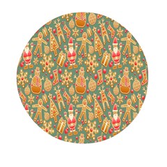 Pattern-santa Mini Round Pill Box