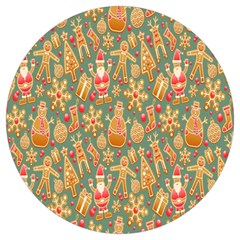 Pattern-santa Round Trivet by nateshop