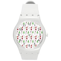 Santa-claus Round Plastic Sport Watch (m) by nateshop