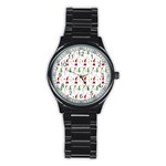 Santa-claus Stainless Steel Round Watch Front