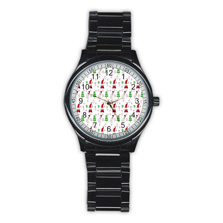 Santa-claus Stainless Steel Round Watch