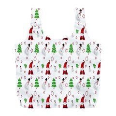 Santa-claus Full Print Recycle Bag (l) by nateshop