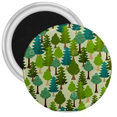 Seamless-forest-pattern-cartoon-tree 3  Magnets by nateshop