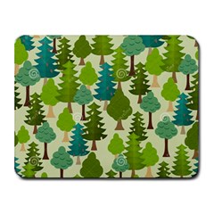 Seamless-forest-pattern-cartoon-tree Small Mousepad by nateshop