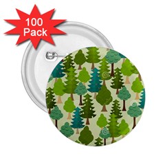 Seamless-forest-pattern-cartoon-tree 2 25  Buttons (100 Pack)  by nateshop