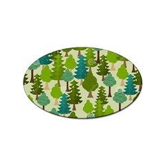 Seamless-forest-pattern-cartoon-tree Sticker Oval (100 Pack) by nateshop