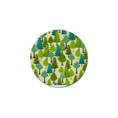 Seamless-forest-pattern-cartoon-tree Golf Ball Marker by nateshop