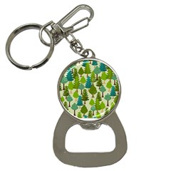 Seamless-forest-pattern-cartoon-tree Bottle Opener Key Chain by nateshop