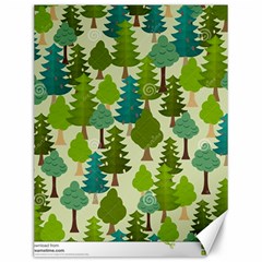 Seamless-forest-pattern-cartoon-tree Canvas 12  X 16  by nateshop