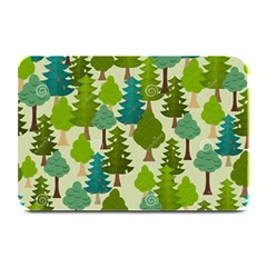 Seamless-forest-pattern-cartoon-tree Plate Mats by nateshop