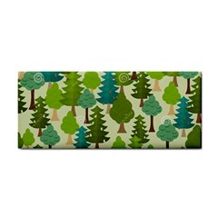 Seamless-forest-pattern-cartoon-tree Hand Towel by nateshop